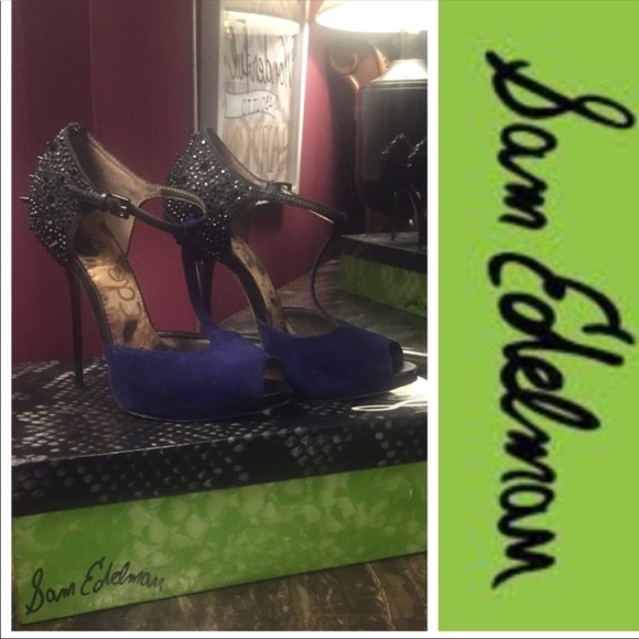 Sam Edleman Fierce Blue Stilettos - Picture 2 of 8